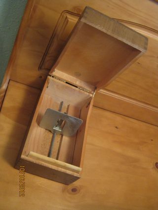Vintage Wood Dovetail Adjustable Recipe Index Card Library File Box 10 