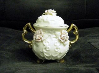 4 Piece Porcelain Miniature Tea Set photo