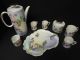 Handpainted Porcelain Tea Set,  Signed,  Raspberry & Cherry Blossoms Nr Other photo 6