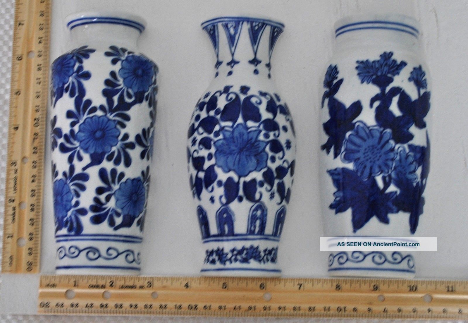 - Set Of Three Blue Wall Vases Vases photo