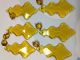 6 Vintage Czech Amber Chandelier Prisms - French Cut Other photo 5
