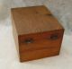 Vintage Oak Large Index Card Box With Card Set Complete By Shaw Walker Boxes photo 5