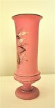 Victorian Hand Blown Enamel Glass Vase Vases photo 3