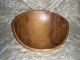 Vintage Wood Dough Bowl With Interesting Triangulated Lip Hand Turned Beauty Bowls photo 1