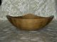 Vintage Wood Dough Bowl With Interesting Triangulated Lip Hand Turned Beauty Bowls photo 3