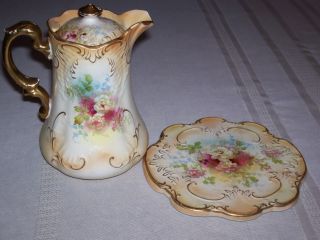 Gorgeous Antique Royal Devon English Teapot & Trivet photo