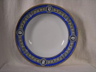 Antique 1865 Minton Porcelain Soup Plate With 