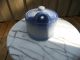 Vintage Blue Glaze Pottery Salt Crock Salt Box House Of Spain (1948) Crocks photo 3
