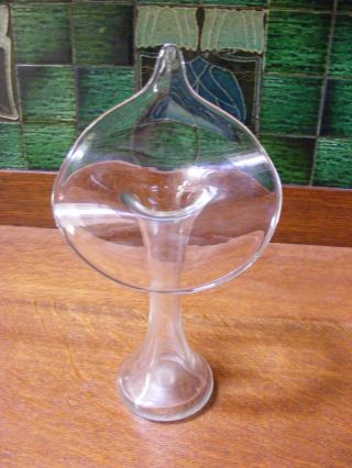 Antique Jack In The Pulpit Clear Glass Vase photo