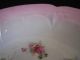 Antique Hand Painted Porcelain Bowl~shades Of Pink Roses - 9 1/2 