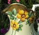 Antique Wheeling Pottery La Belle China Yellow Floral Pitcher & Basin Wash Bowl Pitchers photo 8