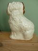 19thc Staffordshire Seated Red & White Spaniel Dog Figurines photo 4