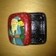 Santa Claus Paper Mache Jewellery Or Trinket Box - Handicraft Gift - Christmas Boxes photo 6