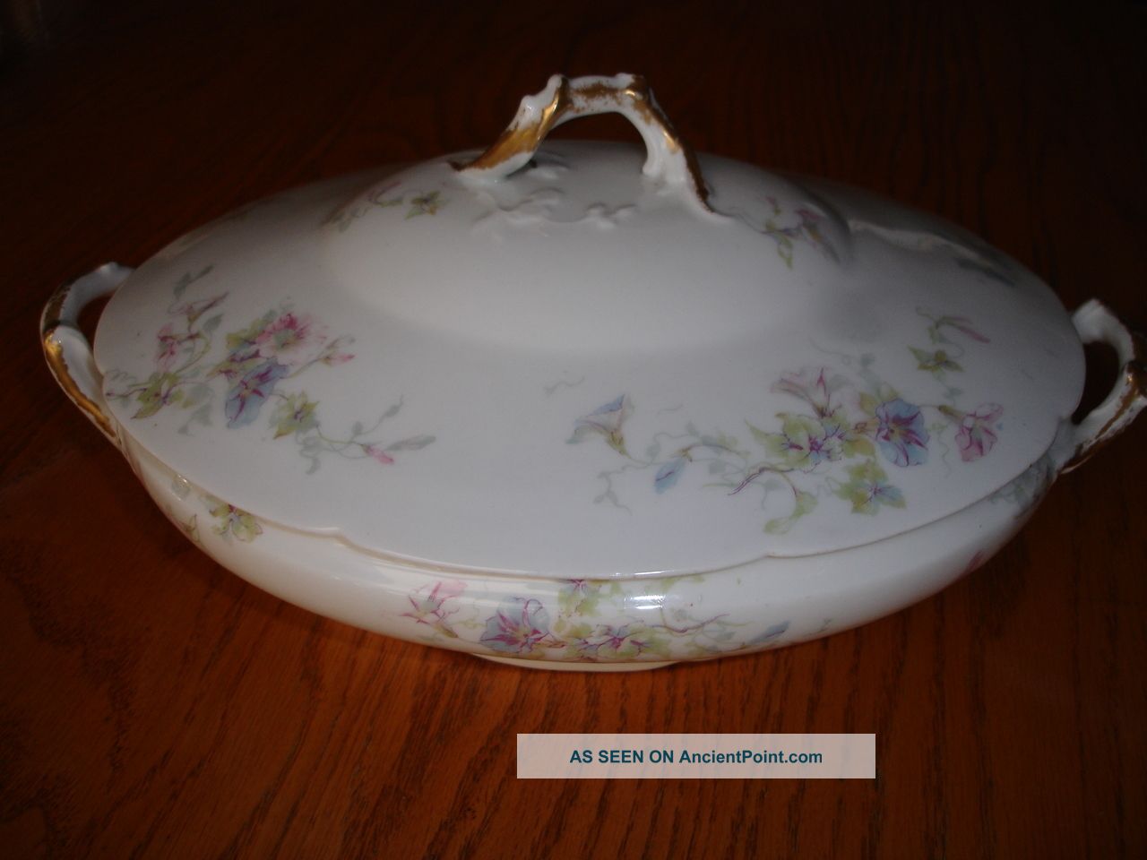 Antique Havilland Limoges France China Floral Lidded Casserole Vegetable Tureen Tureens photo