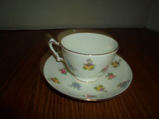 Crown Staffordshire Bone China Cup & Saucer photo