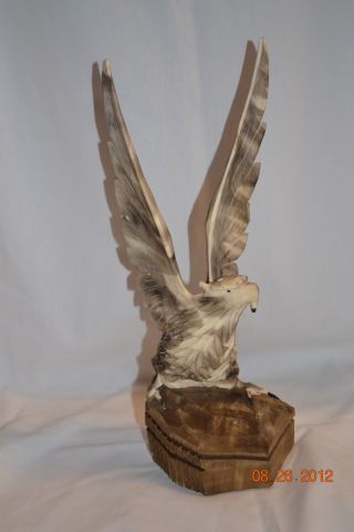Eagle - Hand Carved Wooden Animal Sculpture photo