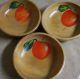 Antique Set Of 4 Wood Wooden Bowls Apple Pattern Hand Painted Salad Cereal Fruit Bowls photo 4
