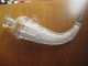 Antique Pressed Glass Powderhorn Whiskey Bottle / Vase / Flask Bottles photo 1