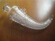 Antique Pressed Glass Powderhorn Whiskey Bottle / Vase / Flask Bottles photo 3