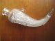 Antique Pressed Glass Powderhorn Whiskey Bottle / Vase / Flask Bottles photo 5
