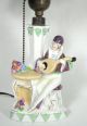 German Art Deco Female Harlequin Minstrel Lady Figural Pierrot Lamp Lamps photo 3
