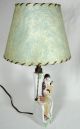German Art Deco Female Harlequin Minstrel Lady Figural Pierrot Lamp Lamps photo 6