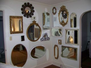 Antique~vintage~wall Of 17 Mirrors~esquisite ~shabby Sweet Chic~romantic~cottage photo