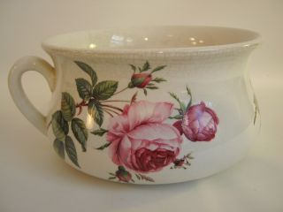 Vintage Chamber Pot Portmeirion Stoke On Trent Pottery Rose Floral Made England photo