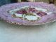 Vintage Bavaria Porcelain Plate Gilded Rim Pink Roses Plates & Chargers photo 4