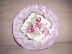 Vintage Bavaria Porcelain Plate Gilded Rim Pink Roses Plates & Chargers photo 7