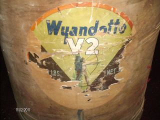 Large Antique Wooden Barrel,  50+ Years Old.  Wyandotte 21.  5 