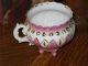 Antique Victorian Friendship Teacup Pink Lusterware W/ White Zigzag Gold Trim Cups & Saucers photo 1