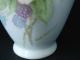 Handpainted Porcelain Vase,  Signed,  Raspberry & Cherry Blossoms Nr Other photo 7