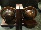 Vintage Mid - Century Wood Globe Bookends From Italy Spinning Globes Other photo 2