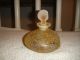 Vintage Glass Perfume Bottle - Art Glass Perfume Bottle - Gold Flaked Glass - Sliced Perfume Bottles photo 8