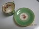 Syracuse Cup And Saucer Demitasse Old Ivory Green W/floral Cups & Saucers photo 2