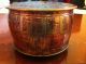 Ancient Greek Hand Hammered Copper Container W/lid - Vintage Antique Metalware photo 1