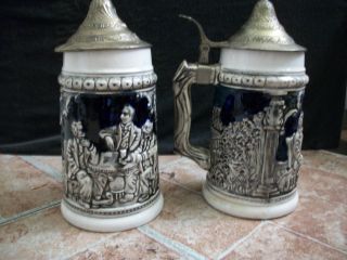 This Is A Set Of (2) Wales Tankards / Stein ' S 7.  75 