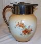 Antique Victorian Porcelain Syrup Pitcher Container W/ Flowers Pitchers photo 1
