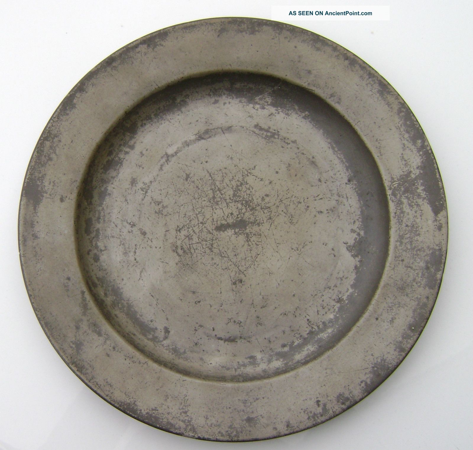 18th Century Pewter Plate By Benjamin Withers,  C.  1720 ~ London Metalware photo