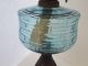 Vintage Oil Lamp Light Blue Glass Font Lamps photo 2