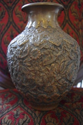 Hand Hammered Brass Vase photo