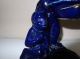 Rare Vintage Ceramic Blue Negro Woman Qand Small Boy With Pronounced Lips Figurines photo 1