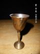 Vintage Metal Copper Brass Cups Wine Goblets Chalice Mini Cute Metalware photo 2