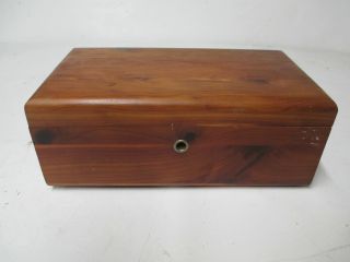 Vintage Wooden Lane Cedar Jewlery Box With Hinged Cover Mayflower Furniture photo
