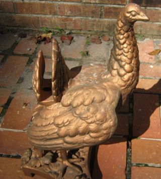 Antique Bronze Or Aluminum Large Turkey Fireplace Decor Bronze Color Cast Metal photo