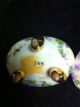 Antique Small Footed Covered Dish With Sweet Purple Violets Tureens photo 2