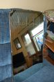 Vtg Beveled Art Deco Mid Century Modern Etched Glass Mirror 1944 Label Mirrors photo 1