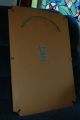 Vtg Beveled Art Deco Mid Century Modern Etched Glass Mirror 1944 Label Mirrors photo 5