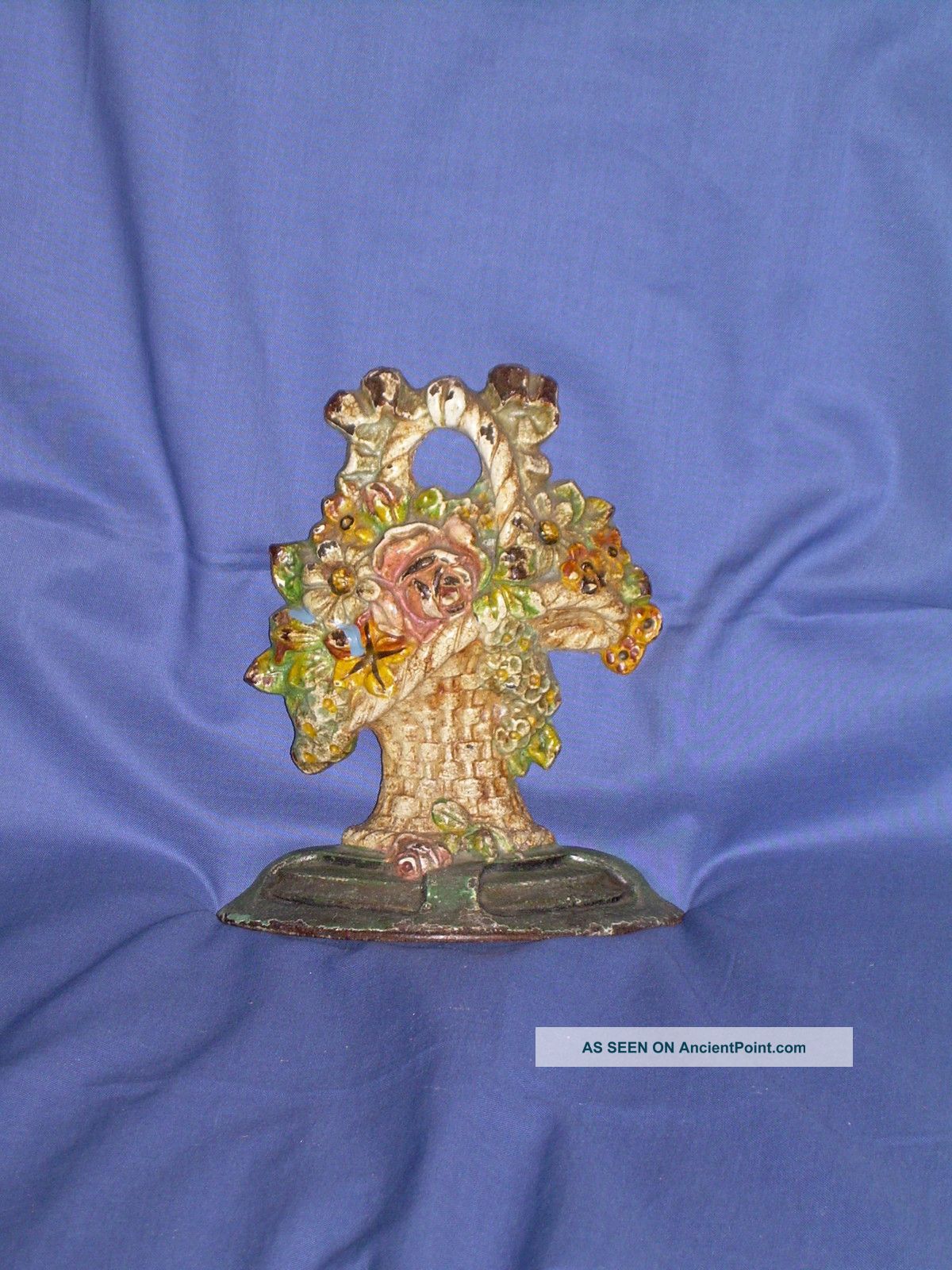 Floral Cast Iron Door Stop Metalware photo
